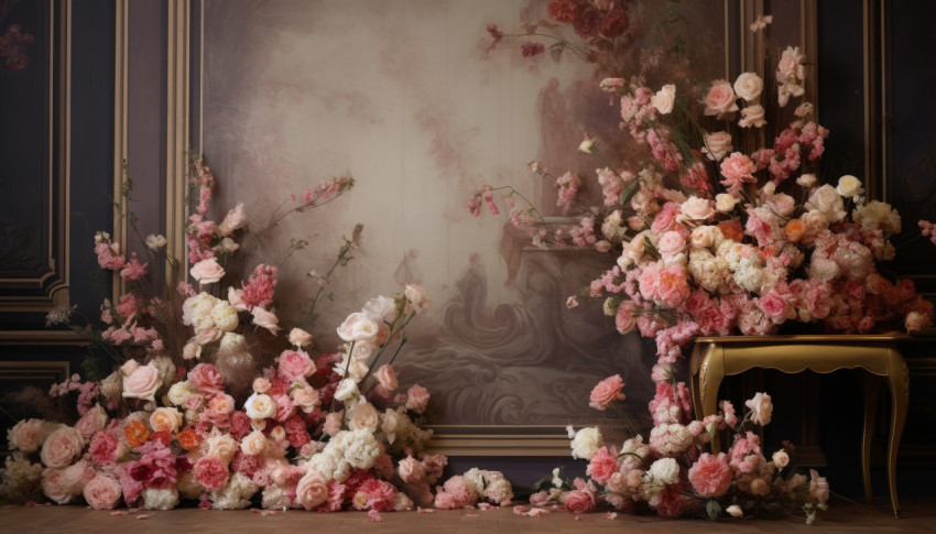 Real flower backdrop for photo shoot, free ai prompts and images floral photo backdrops