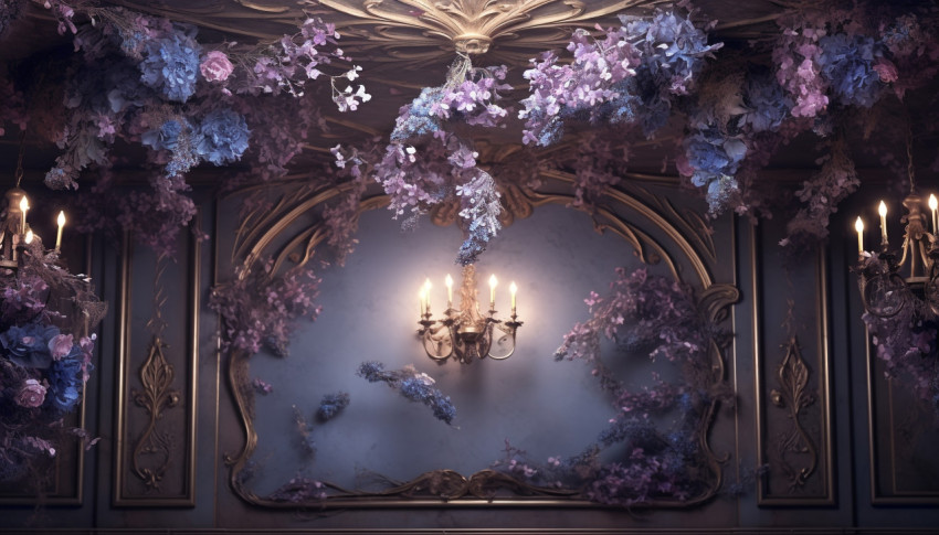 Floral ceiling and wall decor, free ai prompts and images floral photo backdrops