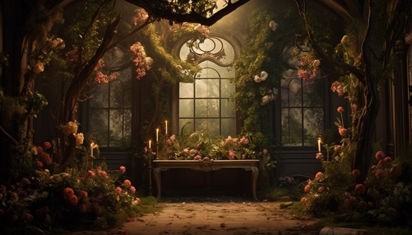 Fairy tale backdrop, free ai prompts and images floral photo backdrops