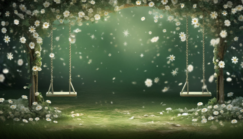 Fairy swing set flower backdrop stock photo, free ai prompts and images floral photo backdrops