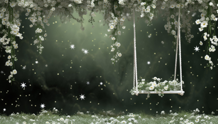 Fairy swing set flower backdrop stock photo, free ai prompts and images floral photo backdrops