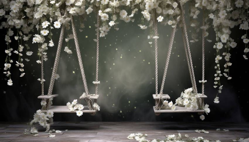 Fairy swing set flower backdrop stock photo, free ai prompts and images floral photo backdrops