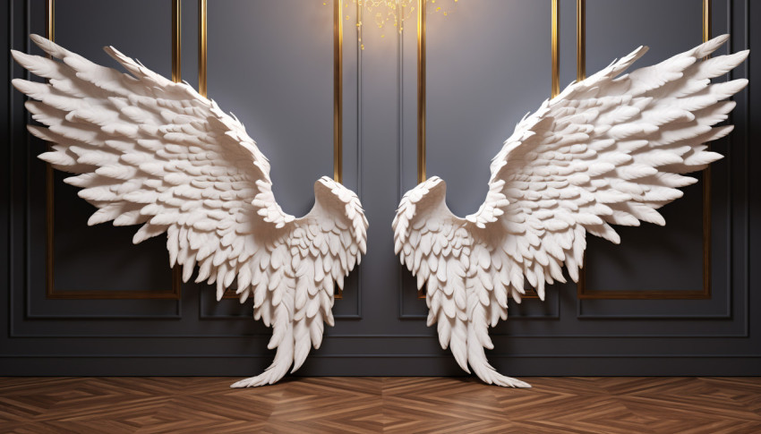 Angel wings wall art white christmas, free ai prompts and images floral photo backdrops