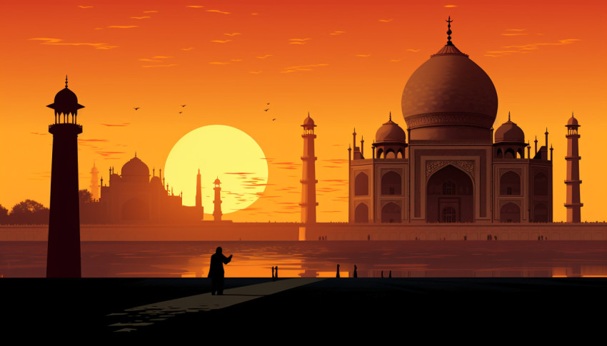 Taj Mahal Glowing in the Morning Light