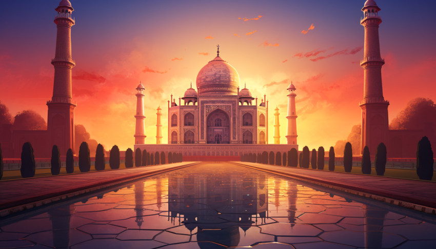 Taj Mahal in Golden Light