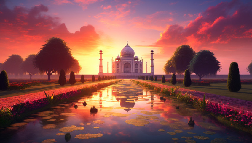 The Taj Mahal at Daybreak