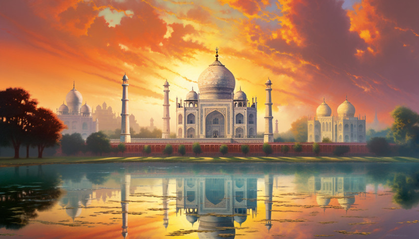 Taj Mahal Illuminated by the Sun