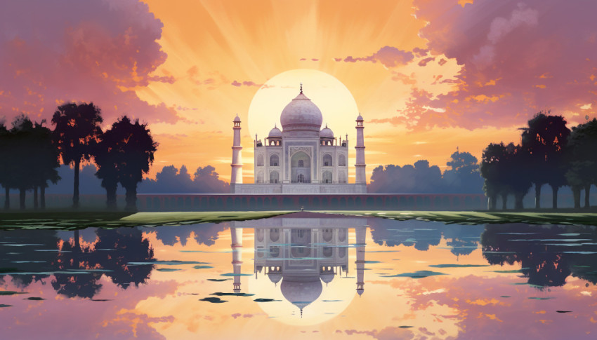 Taj Mahal at Sunrise