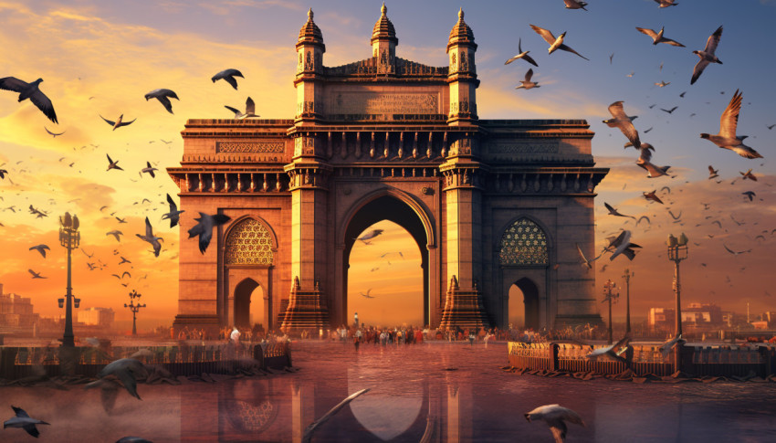 Birds Over the Gate of India
