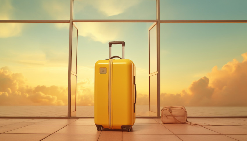 Sunset over Yellow Luggage