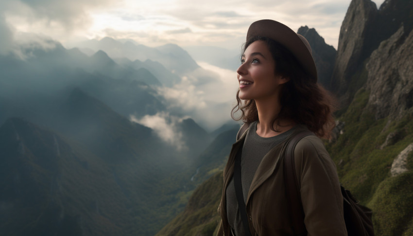 Selfie Girl Mountain Top iPhone Selfie Girl Mountain Top iPhone