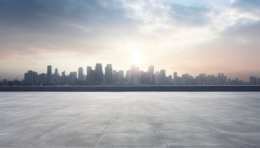 Silhouette of a vast cityscape