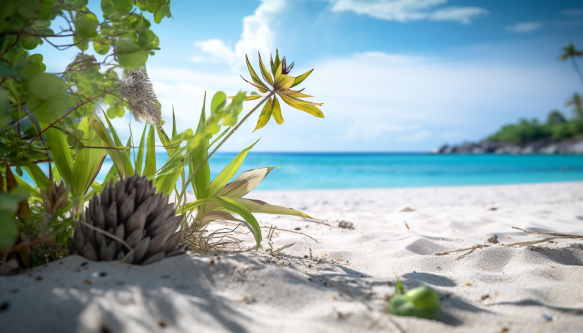 Tropical beach with white sand, Beaches stock images for travel websites