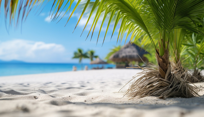 Tropical beach with white sand, Beaches stock images for travel websites