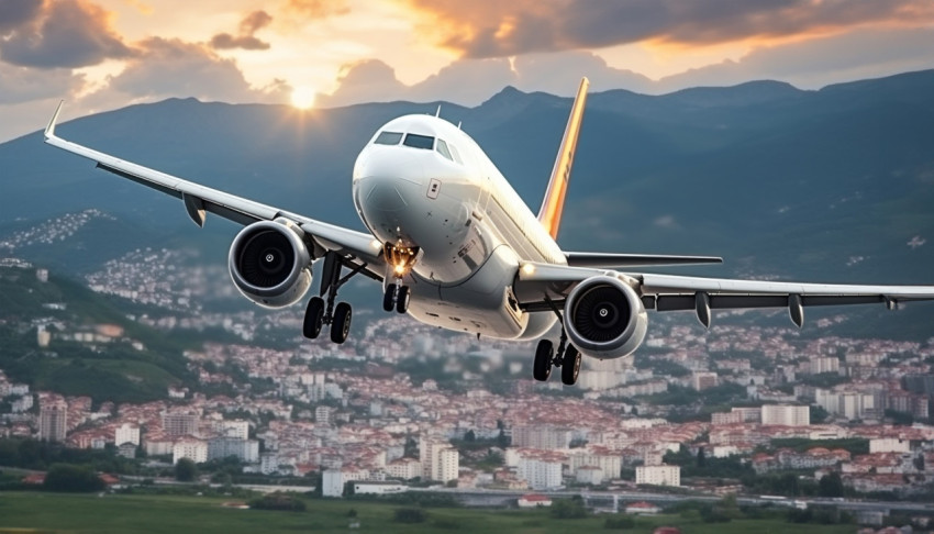 Airliner Leaving the Runway