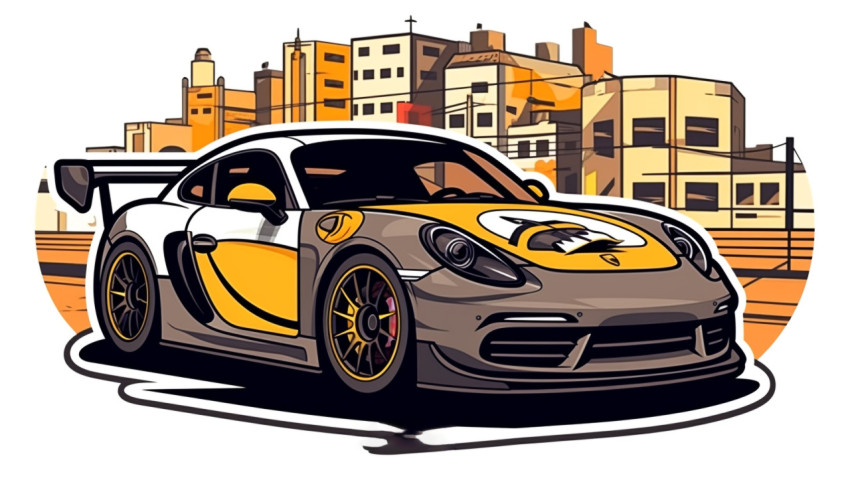 Street Racing Sticker Design