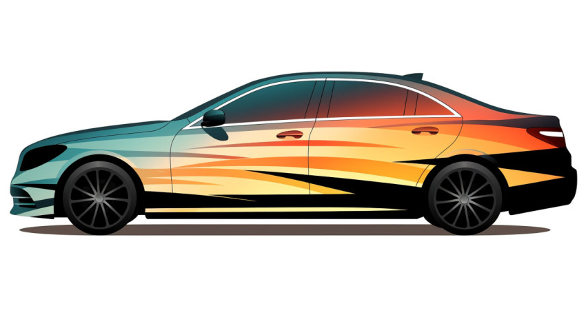 Colorful Gradient Car Decals Add a Pop of Style to Your Ride