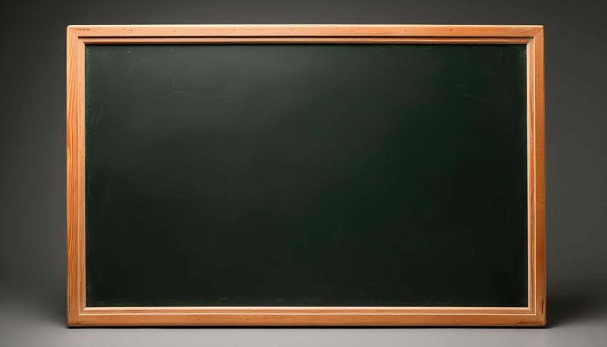 Empty Blackboard in Classroom