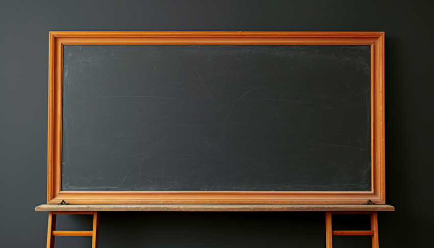 Blank Blackboard Ready for Your Message