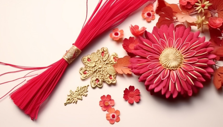 Rakhi or thai rakhi gift on a white background