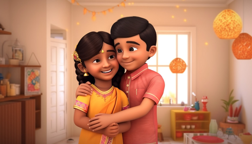 Brother and Sister Share a Sweet Moment on Raksha Bandhan