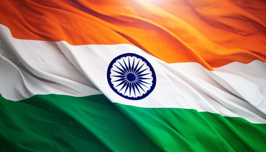 India flag flying