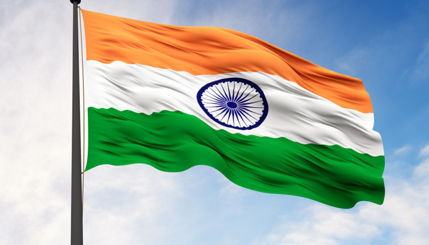 Indias National Flag Flying Proudly