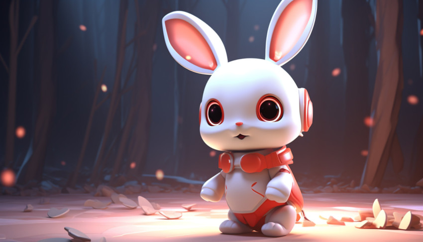 A Cute ai generated cartoon bunny