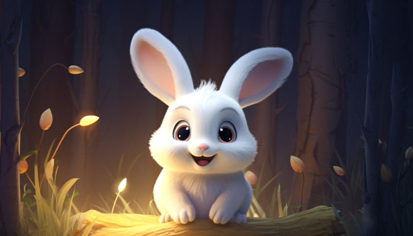 HD Wallpaper of 3D Cute Rabbit