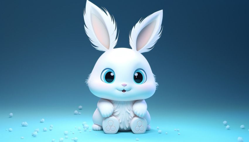 Cute ai generated cartoon bunny