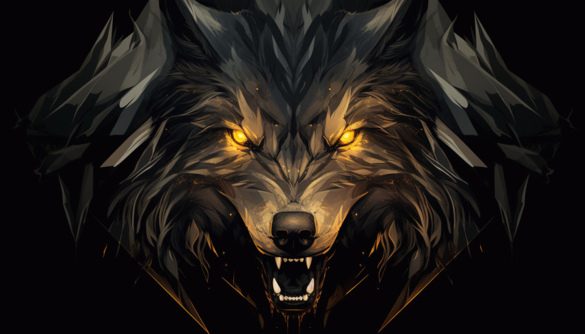 Cool Wolf Illustration