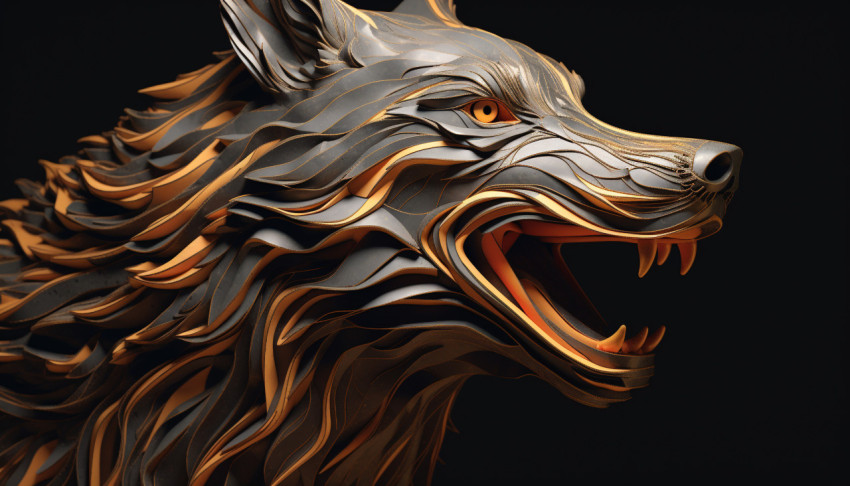 Angry Wolf Digital Painting