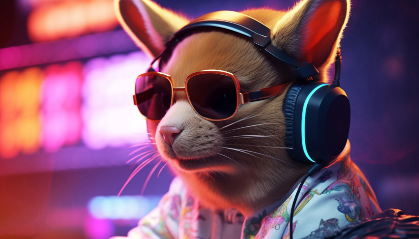 Hip Hop Mouse with Headphones
