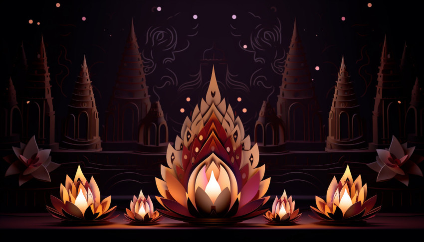 Indian Temples and Diyas Indian Temples and Diyas