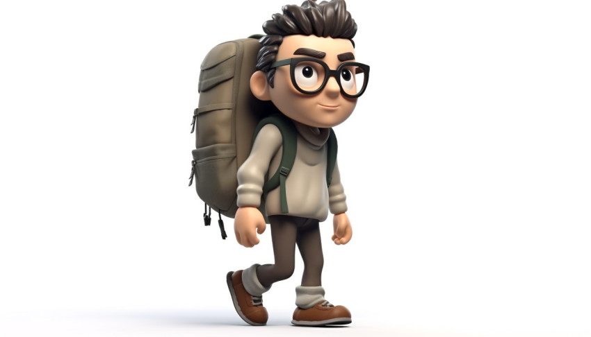 A photo of a character with glasses