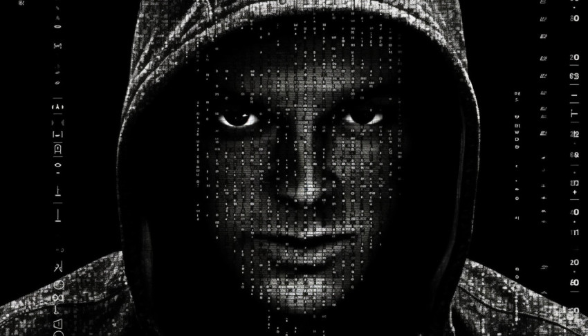 a computer hacker wearing a hoodie