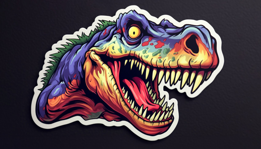 Cartoon Dinosaur Sticker for Kids