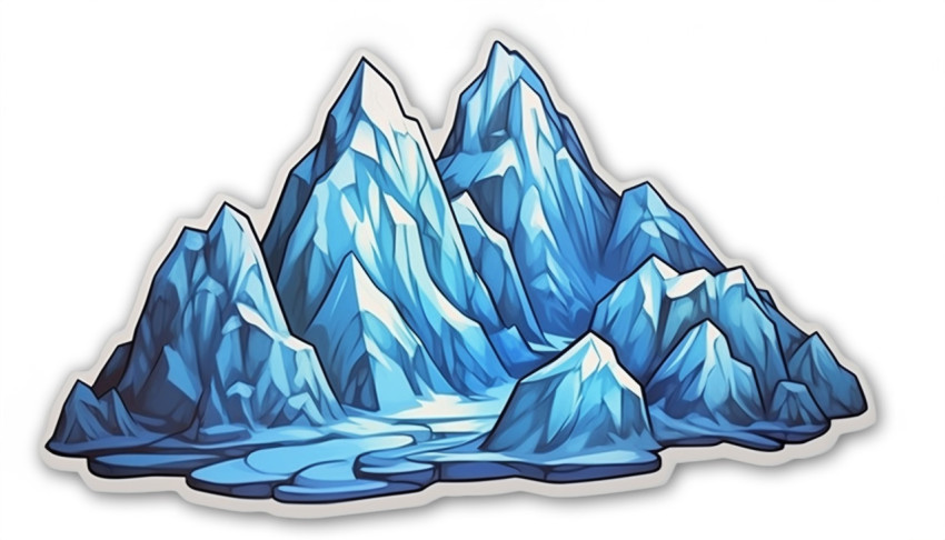 snow mountain sticker