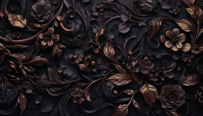 black ornate swirl wallpaper wallpapers