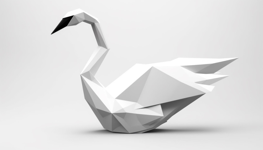 Origami Swan Floating