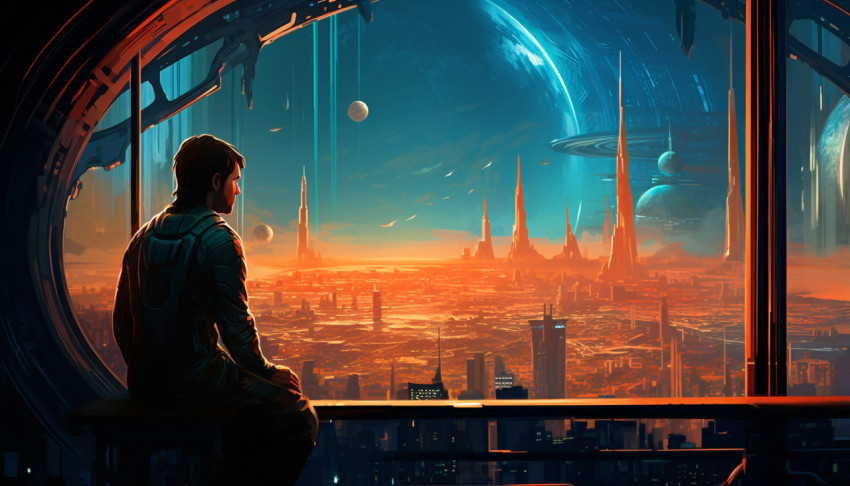 City on a distant planet