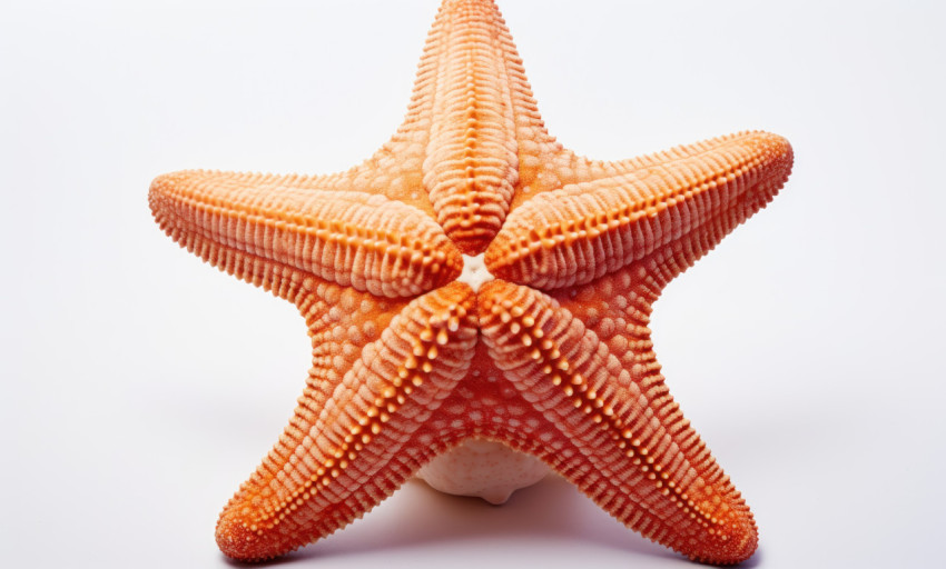 A starfish against a white backdrop