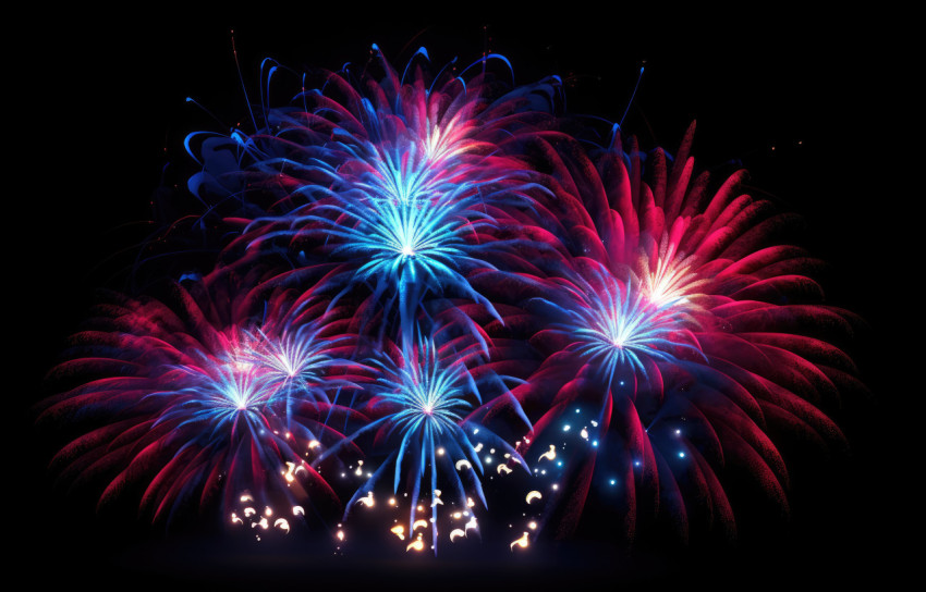 Create vibrant fireworks with color changing effects