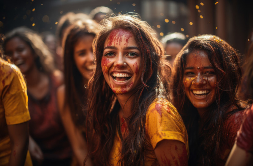 Smiling girls sharing fun moments with everyone