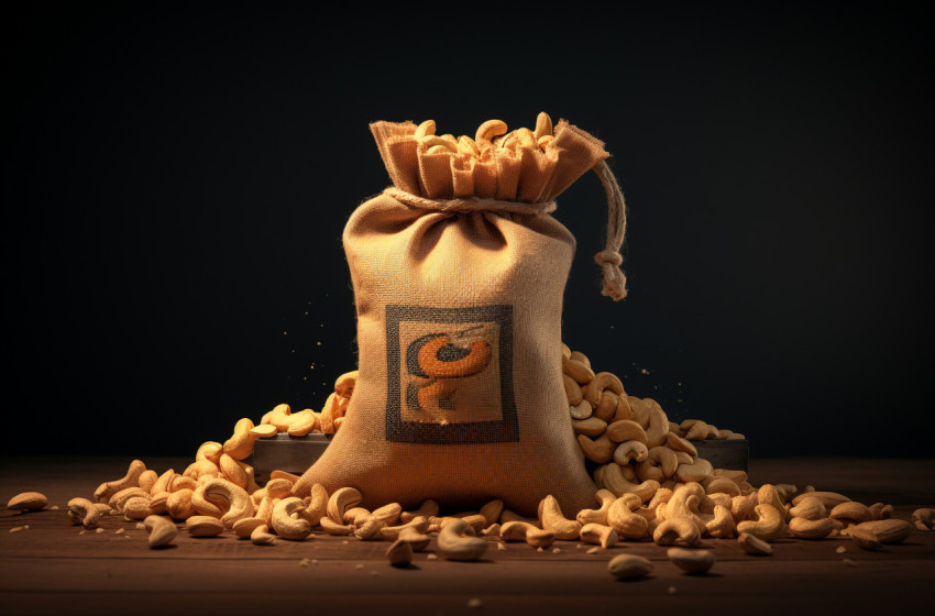 a sack full of cashews