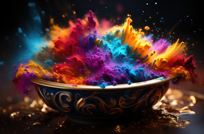 Colors descending into a bowl