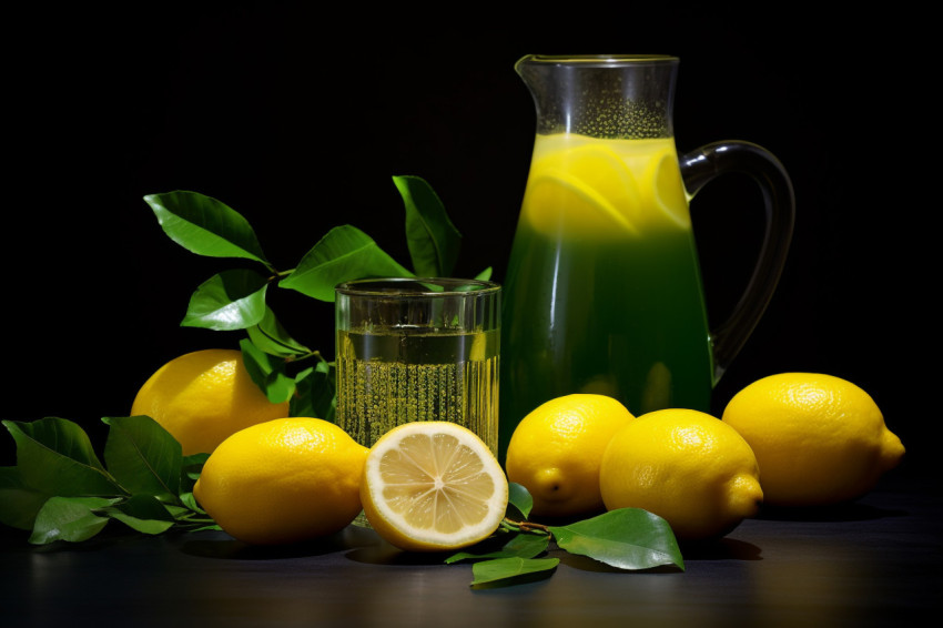 A photo of a Lemon juice, beverage advertisement photography inspiration