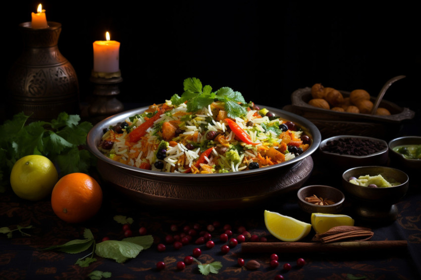 Pakistani Vegetables Biryani, biryani advertisement, biryani stock photo