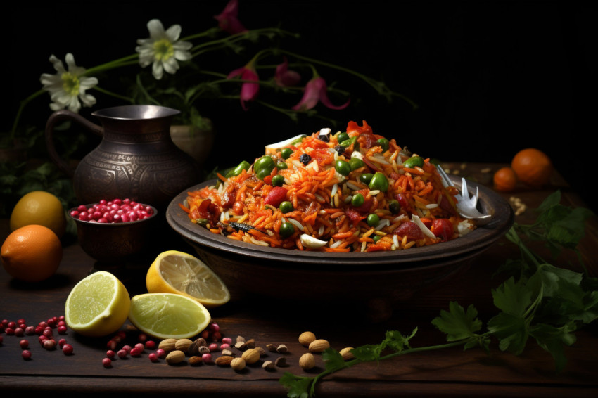 Vegetables Biryani, biryani advertisement, biryani stock photo