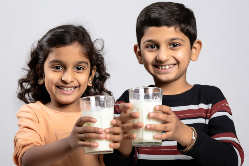 A picture of two young Indian children either siblings or friend